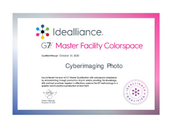 台灣第一家取得G7 最高等級 ColorSpace的認證輸出公司