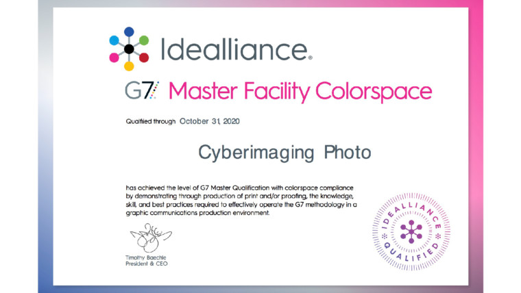 台灣第一家取得G7 最高等級 ColorSpace的認證輸出公司