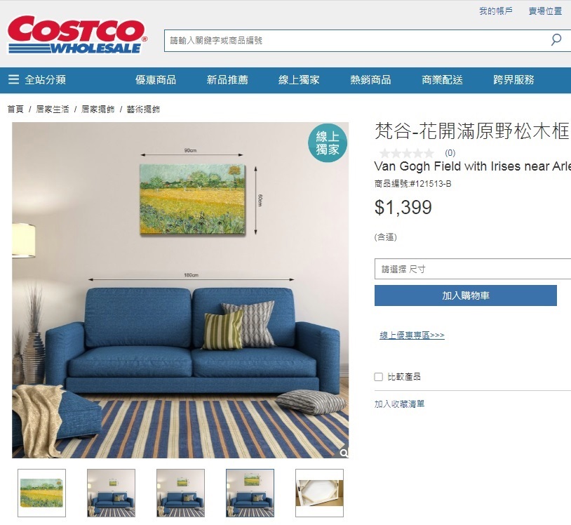 Costco好市多線上購物-木框油畫